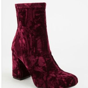 Crushed Velvet Booties